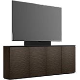 Berlin 347 88" Low Profile Wall Cabinet TV Stand with Mount in Textured Wenge with Black Top