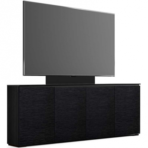 Chicago 347 88" Low Profile Wall Cabinet TV Stand in Textured Black w/ Black Top