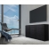 Chicago 337 64" Low Profile Wall Cabinet TV Stand in Textured Black Oak with Black Top