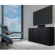 Chicago 337 64" Low Profile Wall Cabinet TV Stand with Mount in Textured Black Oak with Black Top