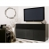 Chicago 339 65" TV Stand AV Cabinet in Textured Black with Black Glass