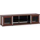 Synergy 248 Quad Width 87" AV Cabinet TV Stand in Cherry, Mesh Doors & Aluminum Frame