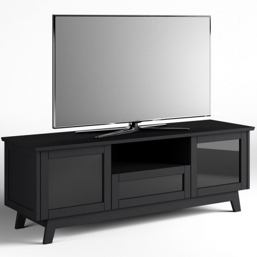 AV Basics SDAV5 7225 72" TV Stand in Black Oak