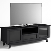 AV Basics SDAV5 7225 72" TV Stand in Black Oak