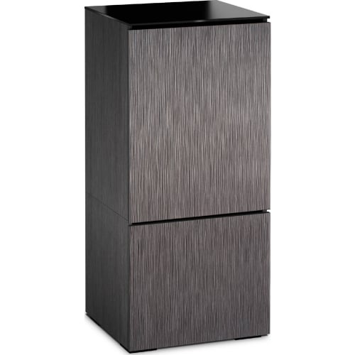 Seattle 517 AV Cabinet in Gray Oak & Black Glass