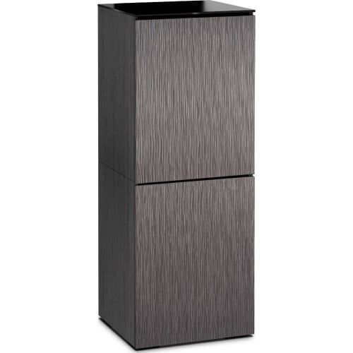 Seattle 617 AV Cabinet in Gray Oak & Black Glass