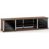 Synergy 248 Quad Width 87" AV Cabinet TV Stand in Cherry, Glass Doors & Aluminum Frame