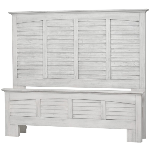 Surfside King Bed in Distressed White