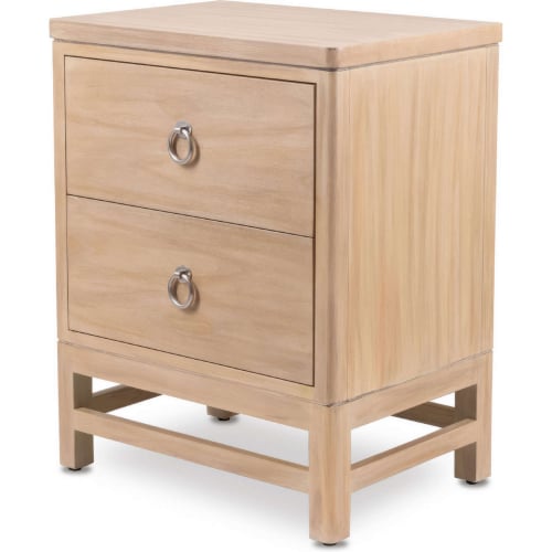 Monterey 2 Drawer Nightstand in Sandstone Finish Wood