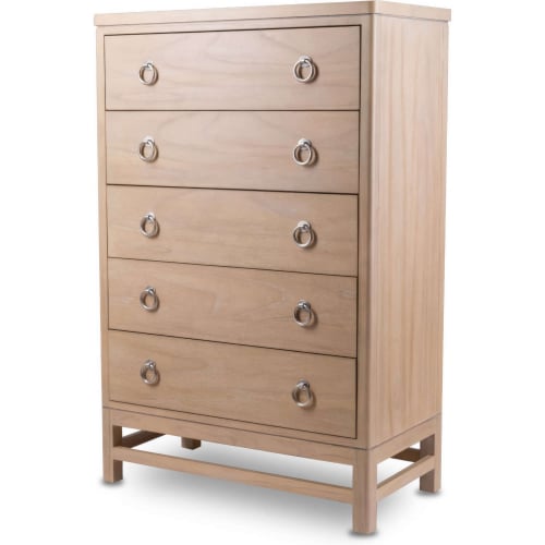 Monterey 5 Drawer Chest in Sandstone Finish Wood