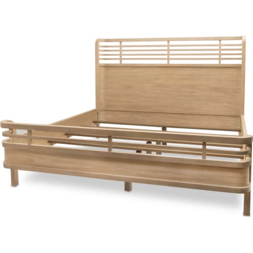 Monterey King Bed in Sandstone Finish Wood