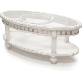 Monaco Oval Coffee Table in White