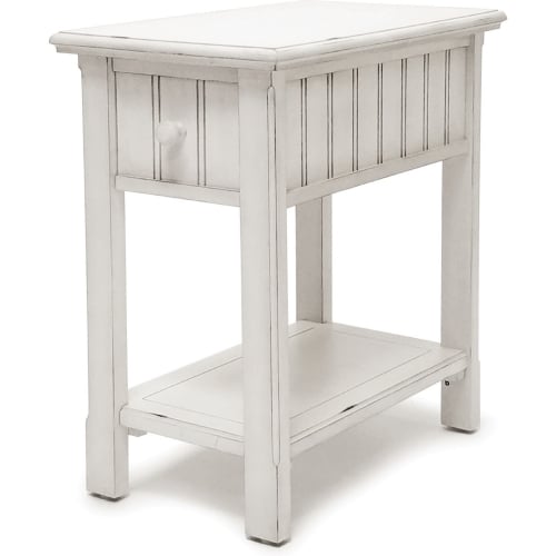 Monaco Chairside Table in White