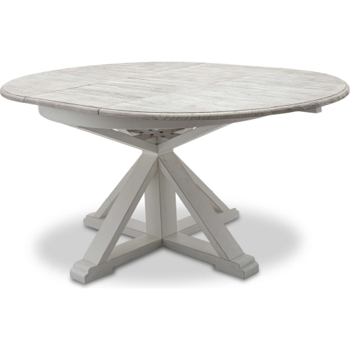 Islamorada 45" Extension Dining Table in Dapple Grey & Blanc White Wood