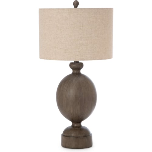 Wren 30"H Table Lamp in Distressed Brown Poly & Linen (Set of 2)