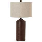 Parker 31" Table Lamp w/ USB in Brown Poly & Linen (Set of 2)