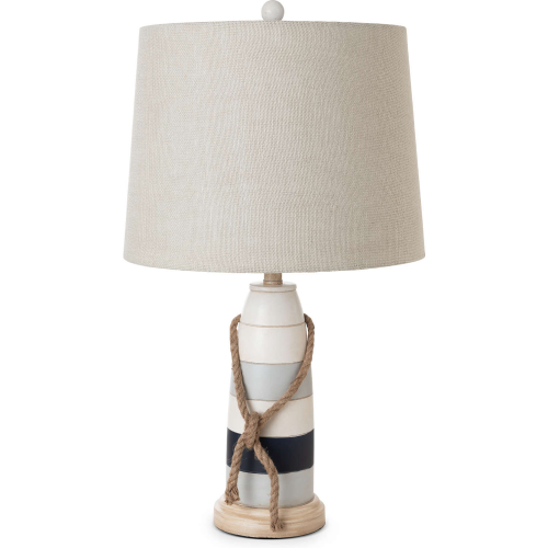 Buoy 27"H Table Lamp in Multicolor Poly & Linen Shade (Set of 2)