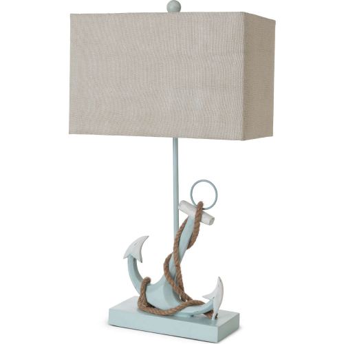 Anchor 28"H Table Lamp in Distressed Blue Poly Anchor (Set of 2)