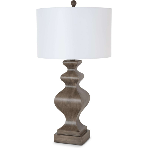 Cyrus 32"H Table Lamp in Distressed Grey Brown & Linen (Set of 2)