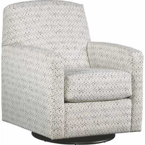 Flash Dance Swivel Glider Accent Chair in Graphite Grey Fabric