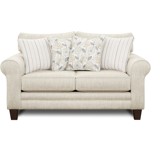 Loveseat in Vandy Heather Cream Fabric