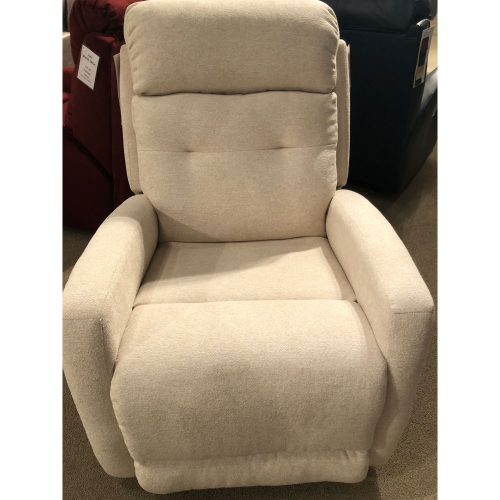 Bank Shot Power Headrest Rocker Recliner in Shell Beige Fabric