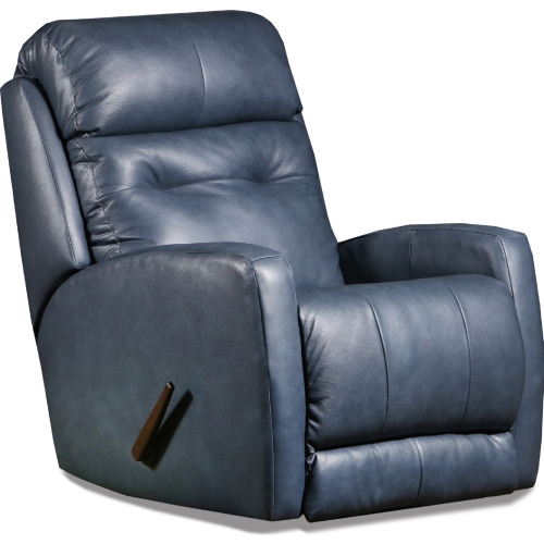 Bank Shot Rocker Recliner in Horizon Blue Leather