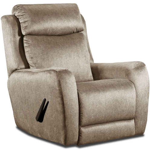 View Point Rocker Recliner in Driftwood Brown Fabric