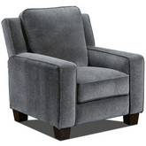 West End Power Headrest Hi-Leg Recliner in Charcoal Grey Fabric