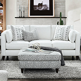 Sofa in Winston Salt White Fabric