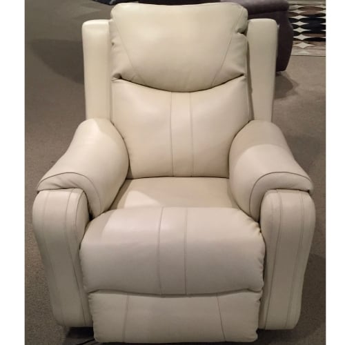 Marvel Manual Rocker Recliner in Cream Off White Leather