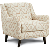 Accent Chair in Seville Paprika Multicolor Pattern Fabric