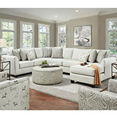 3 Piece Sectional Sofa in Homecoming Stone Fabric (96"x140")