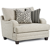 Accent Chair & 1/2 in Basic Berber Grey Fabric