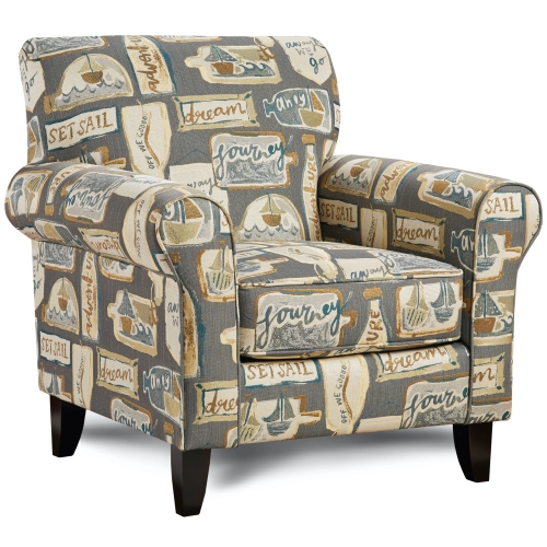 Accent Chair in Ocean Grove Haze Multicolor Fabric