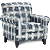 Accent Chair in Stanza Navy Blue Fabric