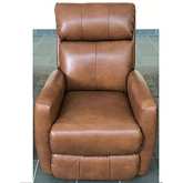 Primo Power Headrest Manual Rocker Recliner in Brown Leather