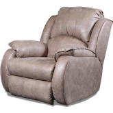 Cagney Power Headrest Rocker Recliner in Vintage Brown Duralux Vegan Leather