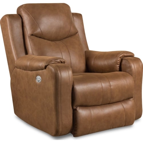 Marvel Power Headrest Rocker Recliner in Hickory Brown Duralux