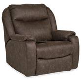 Hercules Power Headrest WallHugger SoCozi Massage Big Man Recliner in Mocha Fabric