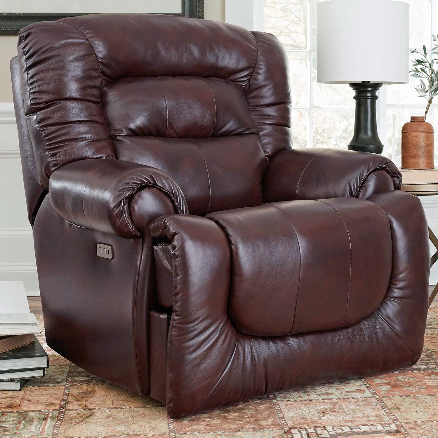 big man's leather recliner