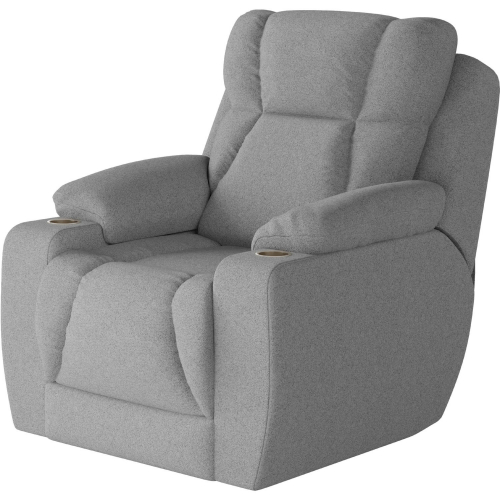 Challenger Big Man's Power Headrest WallHugger Recliner in Oyster Grey Chenille