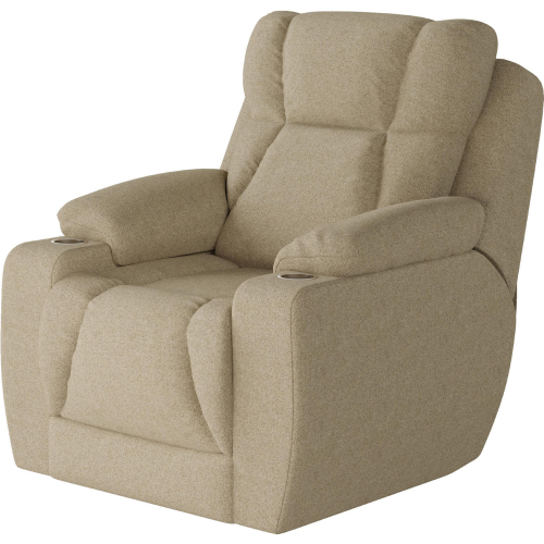 Challenger Big Man's Power Headrest WallHugger Recliner in Sand Tan Chenille