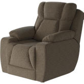 Challenger Big Man's Power Headrest WallHugger Recliner in Mushroom Tan Woven Texture Fabric