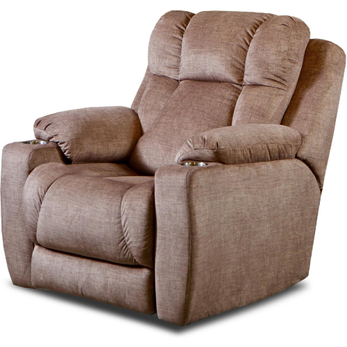 Challenger Big Man's Power Headrest WallHugger Recliner in Brindle Brown Velvet Microfiber