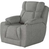 Challenger Big Man's Power Headrest WallHugger Recliner in Dove Grey SOMO Smart Solutions Fabric