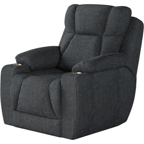 Challenger Big Man's Power Headrest WallHugger Recliner in Coal Grey SOMO Smart Solutions Fabric