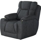 Challenger Big Man's Power Headrest WallHugger Recliner in Coal Grey SOMO Smart Solutions Fabric