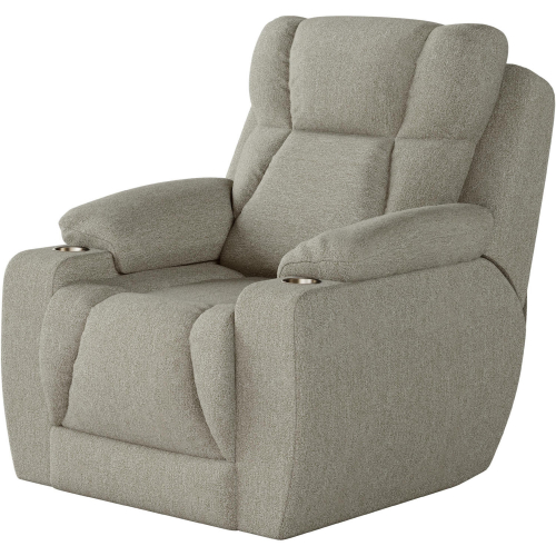 Challenger Big Man's Power Headrest WallHugger Recliner in Antique Grey SOMO Smart Solutions Fabric