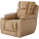 Challenger Big Man's Power Headrest WallHugger Recliner in Caramel Leather